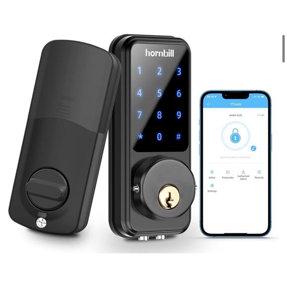 Smart Lock Keyless Entry Deadbolt Door Lock, Digital Bluetooth Lock w/Keypad&APP - Picture 1 of 13